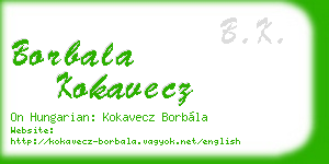 borbala kokavecz business card